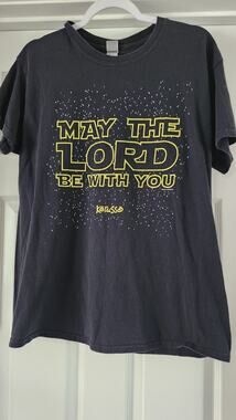 Kerusso May The Lord Be With You Christian Graphic Shirt Star Wars Parody L #707